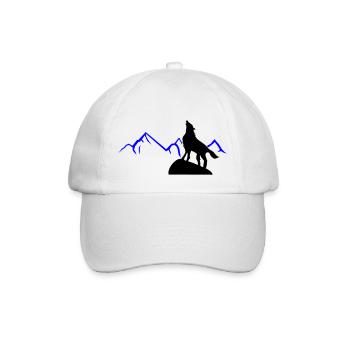 Wolf Cry Mountains - Baseballkappe - Weiß/Weiß - Vorne