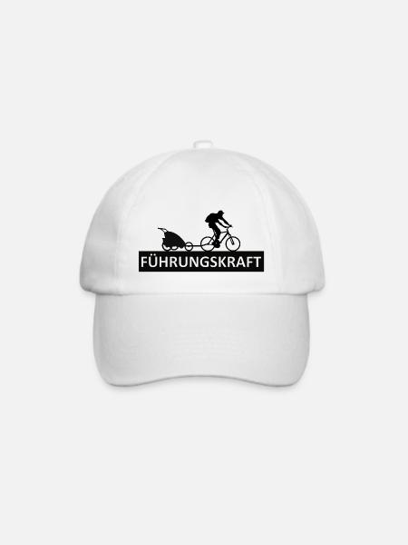 Führungskraft Papa Fahrrad Fahrer mit Anhänger - Baseballkappe - Weiß/Weiß