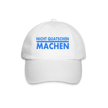 nicht quatschen machen - Baseballkappe - Weiß/Weiß - Vorne