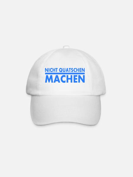 nicht quatschen machen - Baseballkappe - Weiß/Weiß