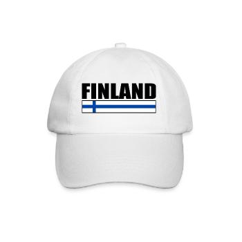 Finnland - Baseballkappe - Weiß/Weiß - Vorne