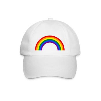 LGBTQ Regenbogenfarben - Baseballkappe - Weiß/Weiß - Vorne