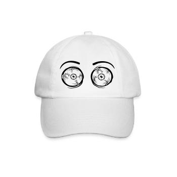 Monster 2 verrückte Augen - Baseballkappe - Weiß/Weiß - Vorne