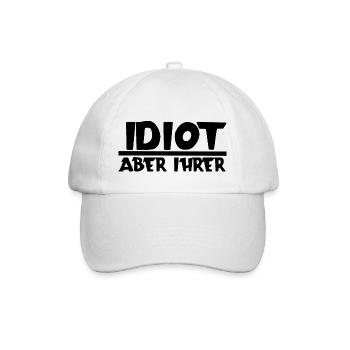 Idiot aber ihrer | Paar | Partnerschaft | Partner - Baseballkappe - Weiß/Weiß - Vorne