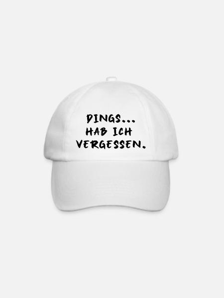 lustiger Spruch Schrift verrgessen Sommer Sonne - Baseballkappe - Weiß/Weiß