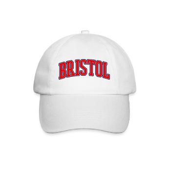 Bristol Varsity Schriftzug - Baseballkappe - Weiß/Weiß - Vorne