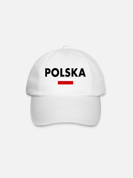 Polen - Baseballkappe - Weiß/Weiß