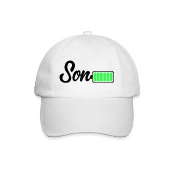 Son Batterie - Baseballkappe - Weiß/Weiß - Vorne
