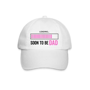 Bald Papa sein - Baseballkappe - Weiß/Weiß - Vorne