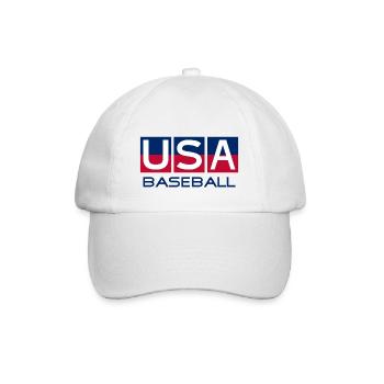 USA Baseball - National Colors - United States - Baseballkappe - Weiß/Weiß - Vorne