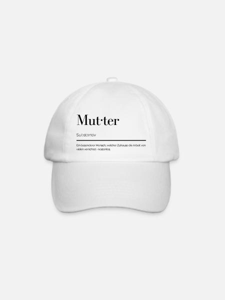 Mutter - Baseballkappe - Weiß/Weiß