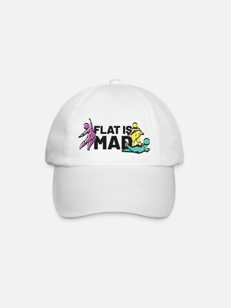 flat is mad - Baseballkappe - Weiß/Weiß
