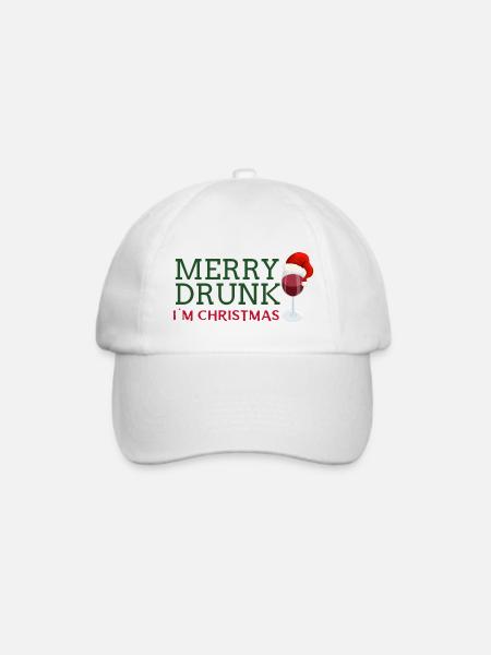 Merry Drunk - Baseballkappe - Weiß/Weiß