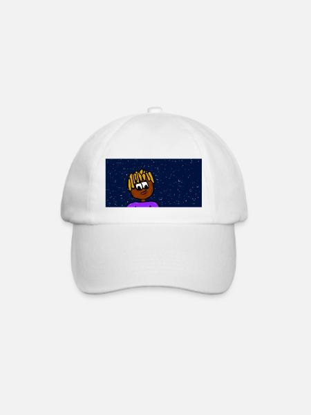 Rapper in Universe - Baseballkappe - Weiß/Weiß