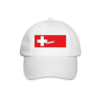 SWITZERLAND logo CLAIM - Baseballkappe - Weiß/Weiß - Vorne
