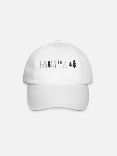 Falalala - Baseballkappe - Weiß/Weiß