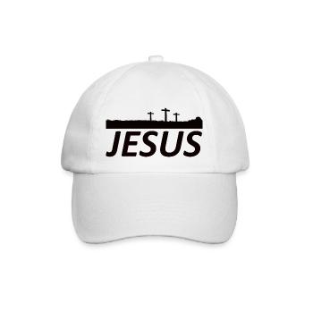 Jesus - Baseballkappe - Weiß/Weiß - Vorne