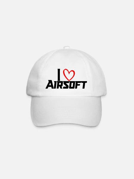 iLoVeAirsoft - Baseballkappe - Weiß/Weiß