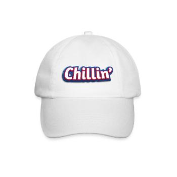 Chill chillen - Baseballkappe - Weiß/Weiß - Vorne