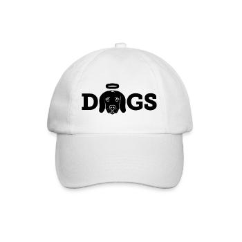 Holy Dogs (Full black) - Baseballkappe - Weiß/Weiß - Vorne