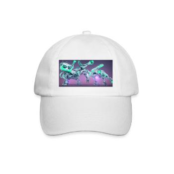 Cyber Cat - Baseballkappe - Weiß/Weiß - Vorne
