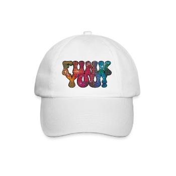 Funk you - Baseballkappe - Weiß/Weiß - Vorne
