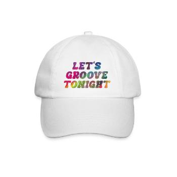 Let's groove tonight - Baseballkappe - Weiß/Weiß - Vorne