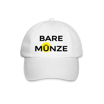 bare Münze - Baseballkappe - Weiß/Weiß - Vorne