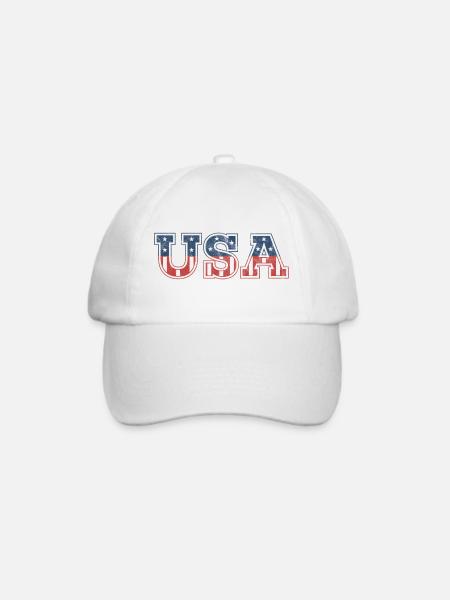 USA - Baseballkappe - Weiß/Weiß