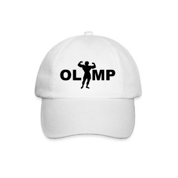 Olymp Berg der Götter und der Kräfte. Bodybuilder - Baseballkappe - Weiß/Weiß - Vorne