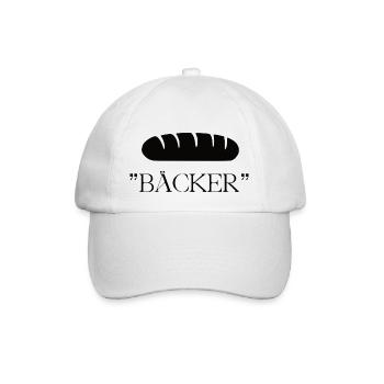 BASIC BÄCKER - Baseballkappe - Weiß/Weiß - Vorne