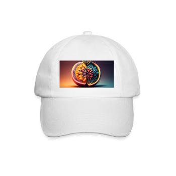 futuristisches Obst - Baseballkappe - Weiß/Weiß - Vorne