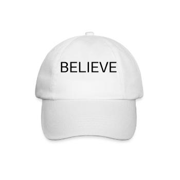 Basic Shirt Believe - Baseballkappe - Weiß/Weiß - Vorne