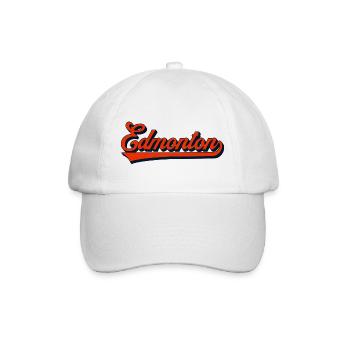Edmonton Script Vintage Logo - Baseballkappe - Weiß/Weiß - Vorne