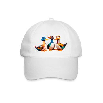 Enten Kubismus 2 - Baseballkappe - Weiß/Weiß - Vorne
