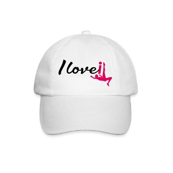 Frauenfußball i love it - Baseballkappe - Weiß/Weiß - Vorne