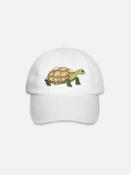 Schildkröte - Baseballkappe - Weiß/Weiß
