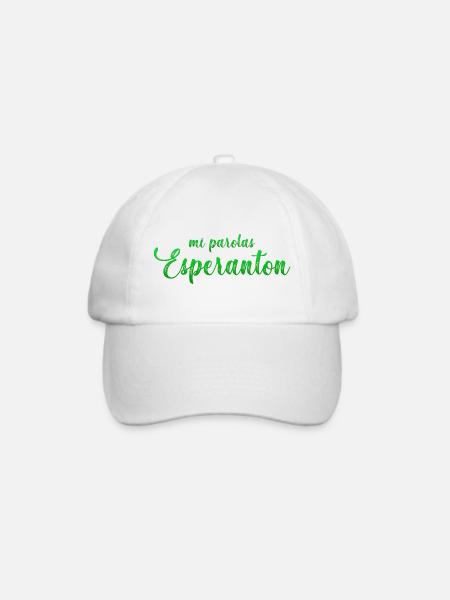Die Parolas meines Esperanton - Baseballkappe - Weiß/Weiß
