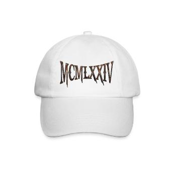 MCMLXXIV 1974 50. Geburtstag B-Day Geburtstagsgeschenk - Baseballkappe - Weiß/Weiß - Vorne