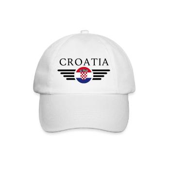 Ich liebe Kroatien - Baseballkappe - Weiß/Weiß - Vorne