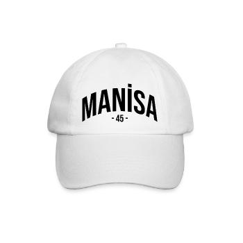 Manisa 45 Türkei Turkiye Geschenk Urlaub TR Türk - Baseballkappe - Weiß/Weiß - Vorne