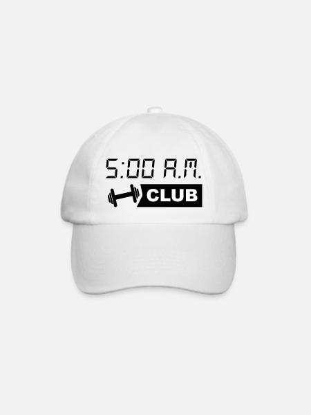 5 A.M. CLUB! - Baseballkappe - Weiß/Weiß