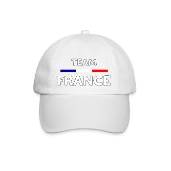 TEAM FRANKREICH! - Baseballkappe - Weiß/Weiß - Vorne