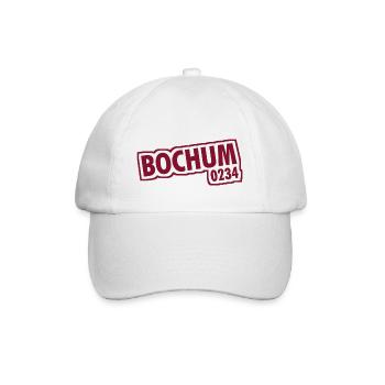 Bochum - 0234 - Vorwahl - NRW - Ruhrpott - Baseballkappe - Weiß/Weiß - Vorne