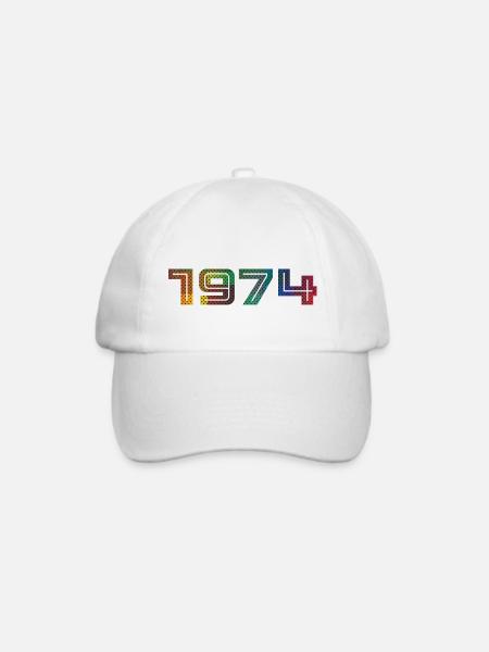 Vintage 1974 - Baseballkappe - Weiß/Weiß