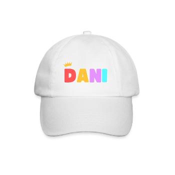 Dani! Personalisierbar - Baseballkappe - Weiß/Weiß - Vorne