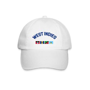 West Indies Flags - Karibik - Caribbean - Flaggen - Baseballkappe - Weiß/Weiß - Vorne