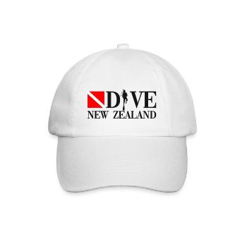 Dive New Zealand - Neuseeland - Maori - Aotearoa - Baseballkappe - Weiß/Weiß - Vorne