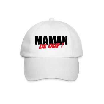 Verrückte Mama! - Baseballkappe - Weiß/Weiß - Vorne