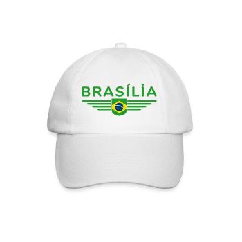 Brasília T-Shirt für Fans und Reisende - Baseballkappe - Weiß/Weiß - Vorne